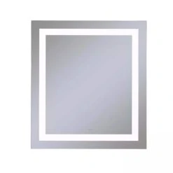 Robern Vitality 36 x 40 in. 4000K Anodized Aluminum Frameless Rectangle Mirror with Light Inset