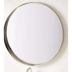 Signature Hardware Palora Square Decorative Vanity Mirror in Brushed Nickel