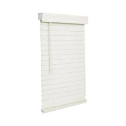 Lotus & Windoware, Inc. FC 41 x 72 x 2 in. Faux Wood Horizontal Cordless Blind in White
