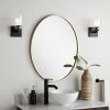 Signature Hardware Amyr 24 in. Oval Vanity Mirror in Gold Leaf