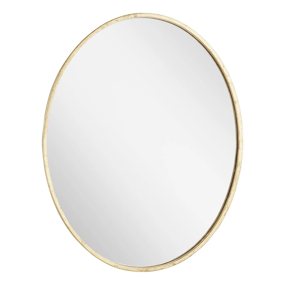 Signature Hardware Amyr 24 in. Oval Vanity Mirror in Gold Leaf 3 Signature Hardware Amyr 24 in. Oval Vanity Mirror in Gold Leaf - Image 3