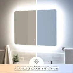 Signature Hardware Winnberg 32 in. Rectangular Lighted Mirror with Tunable LED in Silver 8 Signature Hardware Winnberg 32 in. Rectangular Lighted Mirror with Tunable LED in Silver -Lotus & Windoware, Inc. Shop Query 396