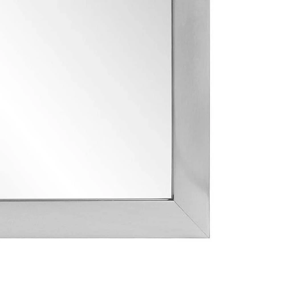 Jensen 36 x 42 in. Framed Rectangle Mirror in Satin Nickel 1 Jensen 36 x 42 in. Framed Rectangle Mirror in Satin Nickel