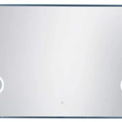 James Martin Vanities 70 x 42 in. Rectangular Framed Mirror in Nickel Plated