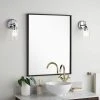 Signature Hardware Dampier 24 in. Rectangle Vanity Mirror in Black Powder Coat