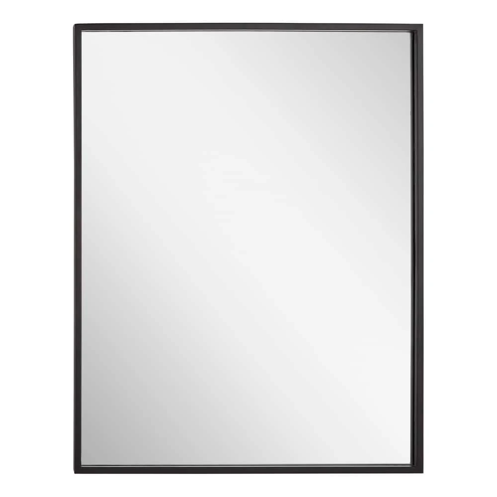 Signature Hardware Dampier 24 in. Rectangle Vanity Mirror in Black Powder Coat 4 Signature Hardware Dampier 24 in. Rectangle Vanity Mirror in Black Powder Coat - Image 4