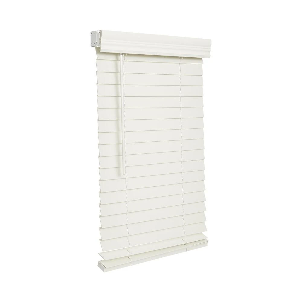 Lotus & Windoware, Inc. 23 x 60 x 2 in. Cordless Faux Wood Blind, White 1 Lotus & Windoware, Inc. 23 x 60 x 2 in. Cordless Faux Wood Blind, White