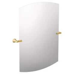 Moen Flara™ 37-3/4 x 30 x 3-3/16 in. Rectangular Flat Edge Tilting Mirror in Brushed Gold