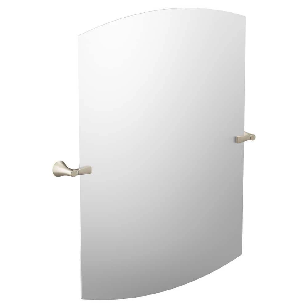 Moen Flara™ 37-3/4 x 30 x 3-3/16 in. Rectangular Flat Edge Tilting Mirror in Brushed Nickel 1 Moen Flara™ 37-3/4 x 30 x 3-3/16 in. Rectangular Flat Edge Tilting Mirror in Brushed Nickel