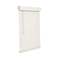 Lotus & Windoware, Inc. 23 x 72 x 2 in. Cordless Faux Wood Blind, White
