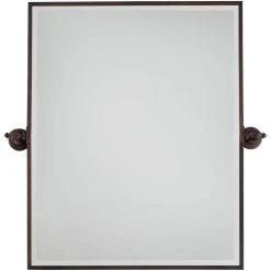 Minka Lavery 30 x 24 in. Rectangle Pivoting Mirror in Dark Brushed Bronze