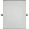 Minka Lavery 30 x 24 in. Rectangle Pivoting Mirror in Brushed Nickel