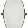 Minka Lavery 36 x 21-1/2 in. Oval Pivoting Mirror in Dark Brushed Bronze