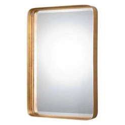 Uttermost Company Crofton 20 x 30 in. Rectangular Mirror in Antique Gold Leaf