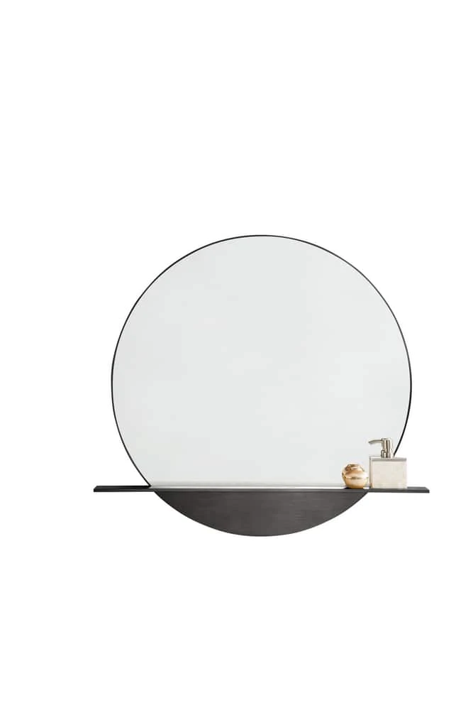 James Martin Vanities 39-3/8 in. Round Mirror in Modern Iron 1 James Martin Vanities 39-3/8 in. Round Mirror in Modern Iron