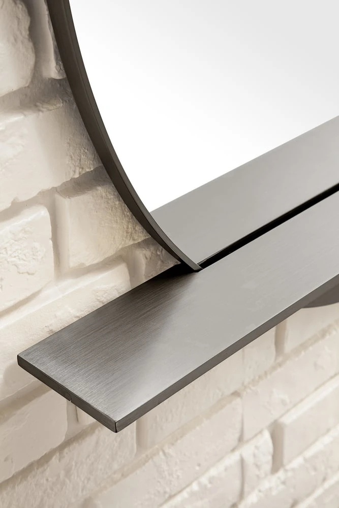 James Martin Vanities 39-3/8 in. Round Mirror in Modern Iron 5 James Martin Vanities 39-3/8 in. Round Mirror in Modern Iron - Image 5