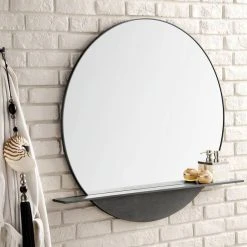 James Martin Vanities 39-3/8 in. Round Mirror in Modern Iron 11 James Martin Vanities 39-3/8 in. Round Mirror in Modern Iron -Lotus & Windoware, Inc. Shop Query 551
