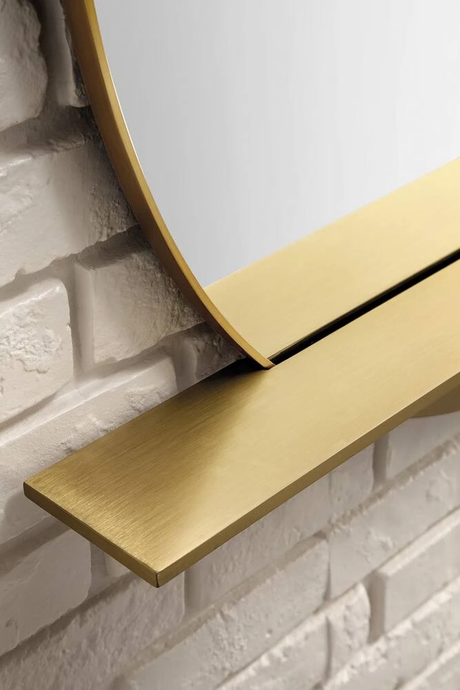 James Martin Vanities 39-3/8 in. Round Mirror in Radiant Gold 2 James Martin Vanities 39-3/8 in. Round Mirror in Radiant Gold - Image 2