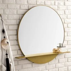 James Martin Vanities 39-3/8 in. Round Mirror in Radiant Gold 10 James Martin Vanities 39-3/8 in. Round Mirror in Radiant Gold -Lotus & Windoware, Inc. Shop Query 556