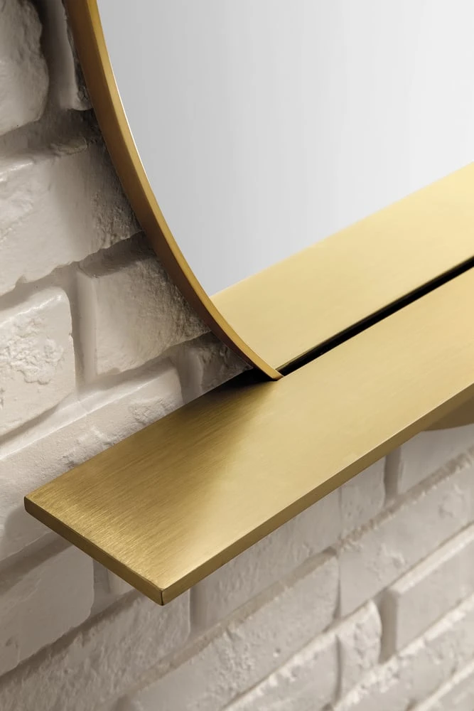 James Martin Vanities 39-3/8 in. Round Mirror in Radiant Gold 6 James Martin Vanities 39-3/8 in. Round Mirror in Radiant Gold - Image 6