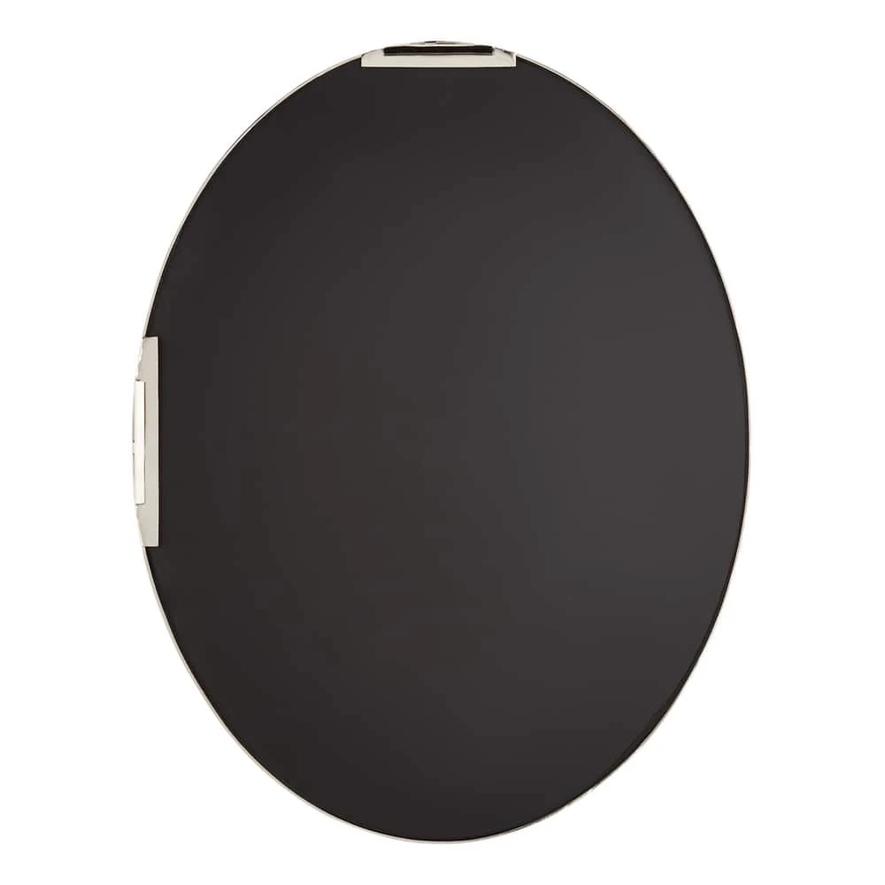 Signature Hardware Amyr 24 in. Oval Vanity Mirror in Nickel 2 Signature Hardware Amyr 24 in. Oval Vanity Mirror in Nickel - Image 2