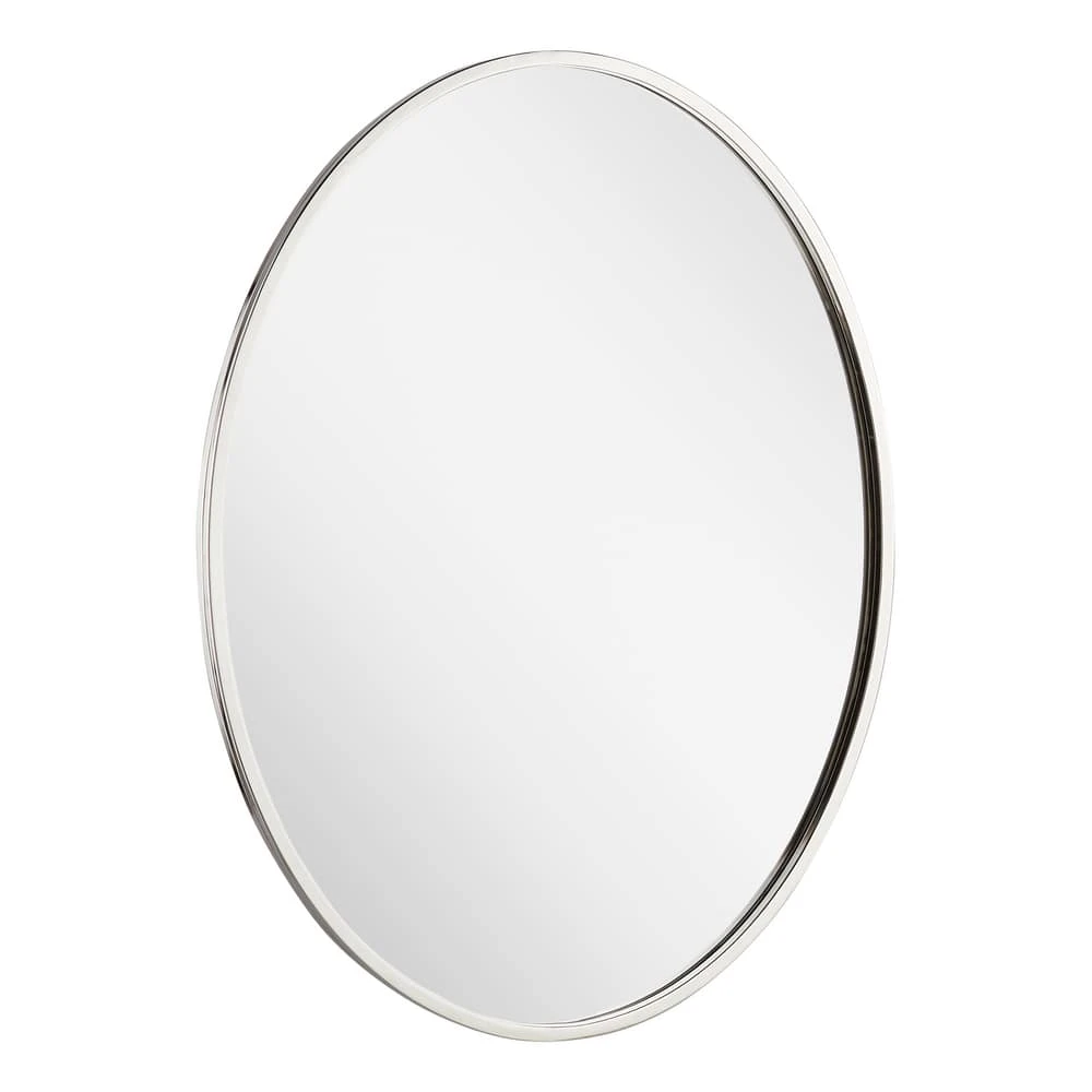 Signature Hardware Amyr 24 in. Oval Vanity Mirror in Nickel 5 Signature Hardware Amyr 24 in. Oval Vanity Mirror in Nickel - Image 5