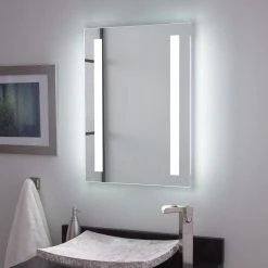 Signature Hardware Curie 27-1/2 x 20 x 1-3/4 in. Lighted Mirror with Touch Sensor