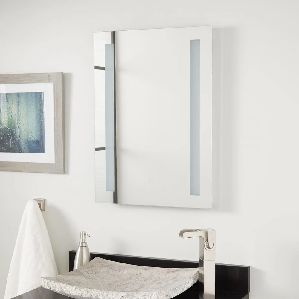 Signature Hardware Curie 27-1/2 x 20 x 1-3/4 in. Lighted Mirror with Touch Sensor 6 Signature Hardware Curie 27-1/2 x 20 x 1-3/4 in. Lighted Mirror with Touch Sensor - Image 6