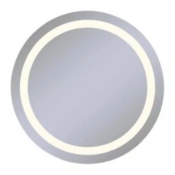 Robern Vitality 30 in. 2700K Anodized Aluminum Frameless Round Mirror with Light Inset