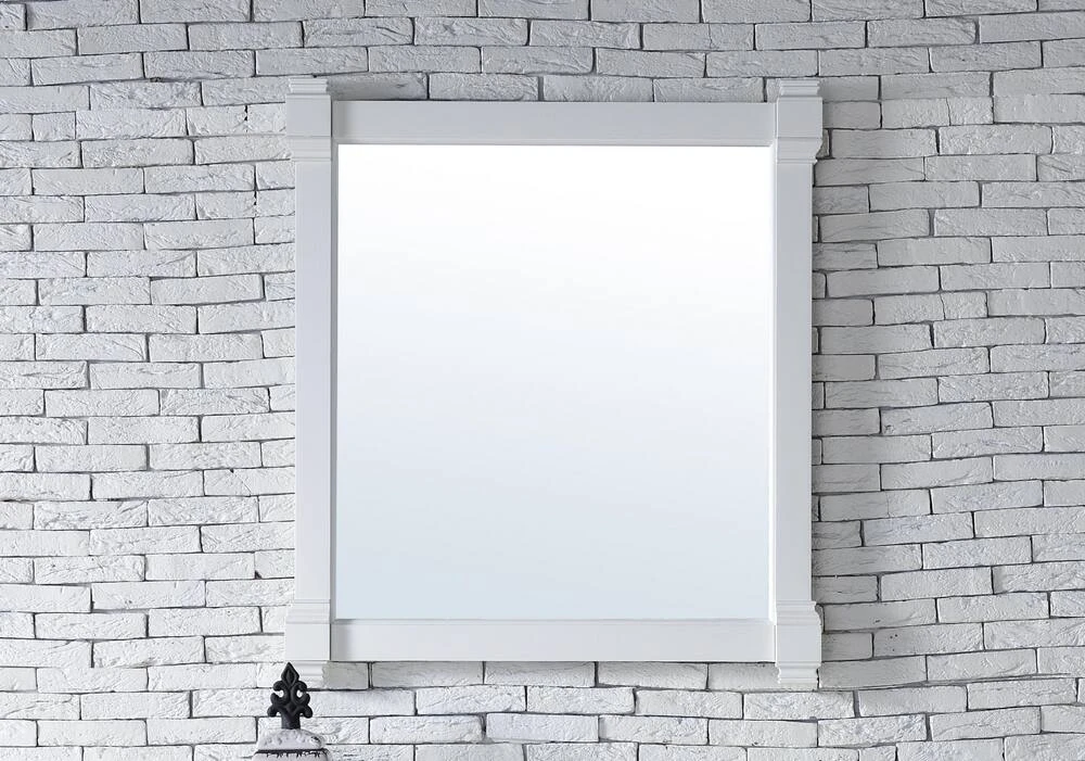 James Martin Vanities 35-1/16 in. Mirror in Bright White 2 James Martin Vanities 35-1/16 in. Mirror in Bright White - Image 2