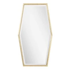 Signature Hardware Tenaya 20-3/8 x 36 x 3/4 in. Hexagonal Decorative Vanity Mirror in Gold Leaf 8 Signature Hardware Tenaya 20-3/8 x 36 x 3/4 in. Hexagonal Decorative Vanity Mirror in Gold Leaf -Lotus & Windoware, Inc. Shop Query 640