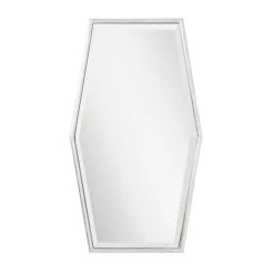 Signature Hardware Tenaya 20-3/8 x 36 x 3/4 in. Hexagonal Decorative Vanity Mirror in Silver Leaf -Lotus & Windoware, Inc. Shop Query 645