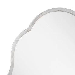 Signature Hardware Lucido 22-3/4 x 37-1/4 x 1 in. Irregular Decorative Vanity Mirror in Antique Silver -Lotus & Windoware, Inc. Shop Query 655