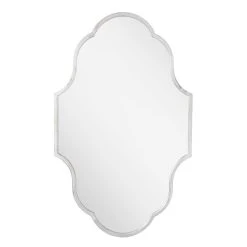 Signature Hardware Lucido 22-3/4 x 37-1/4 x 1 in. Irregular Decorative Vanity Mirror in Antique Silver -Lotus & Windoware, Inc. Shop Query 657