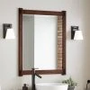 Signature Hardware Morris 30 in. Wood Vanity Mirror in Brown