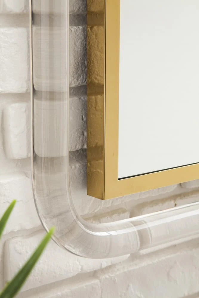 James Martin Vanities 29-7/8 in. Rectangular Mirror in Polished Gold 2 James Martin Vanities 29-7/8 in. Rectangular Mirror in Polished Gold - Image 2