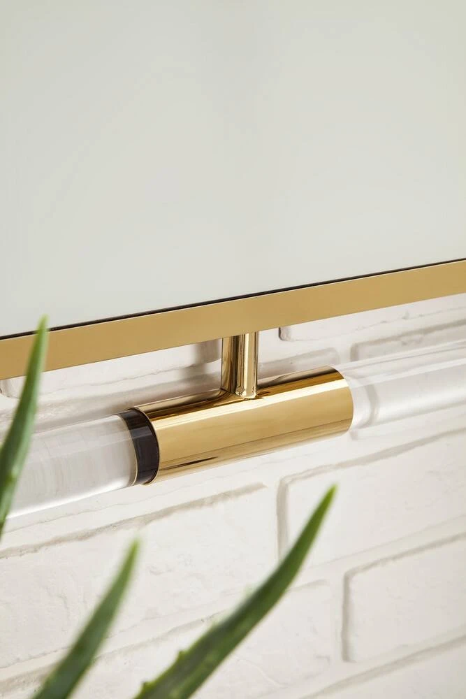 James Martin Vanities 29-7/8 in. Rectangular Mirror in Polished Gold 3 James Martin Vanities 29-7/8 in. Rectangular Mirror in Polished Gold - Image 3