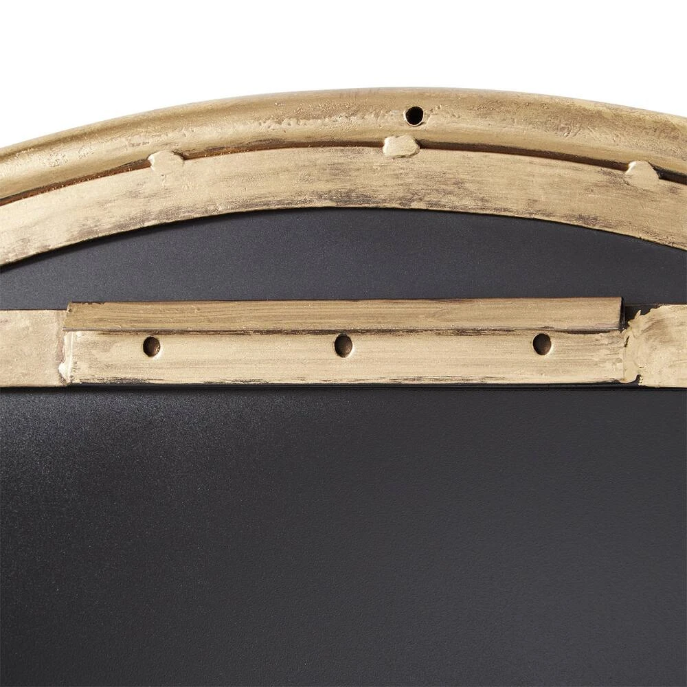 Signature Hardware Sobb 36 x 36 x 7/8 in. Round Decorative Vanity Mirror in Gold Leaf 3 Signature Hardware Sobb 36 x 36 x 7/8 in. Round Decorative Vanity Mirror in Gold Leaf - Image 3