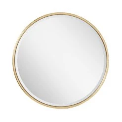 Signature Hardware Sobb 36 x 36 x 7/8 in. Round Decorative Vanity Mirror in Gold Leaf 11 Signature Hardware Sobb 36 x 36 x 7/8 in. Round Decorative Vanity Mirror in Gold Leaf -Lotus & Windoware, Inc. Shop Query 734