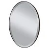Feiss Johnson 36-1/2 x 24-1/2 in. Frameless Oval Mirror in Oil Rubbed Bronze
