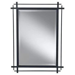 Feiss Ethan 37 in. Rectangle Mirror in Antique forged Iron