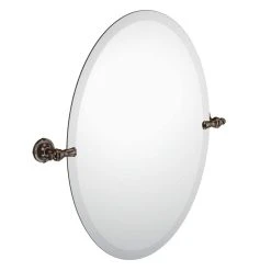 Moen Gilcrest® 26 x 2-97/100 in. Zinc-Glass Oval Tilt Mirror in Oil Rubbed Bronze