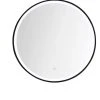 James Martin Vanities 24 in. Round LED Mirror in Matte Black