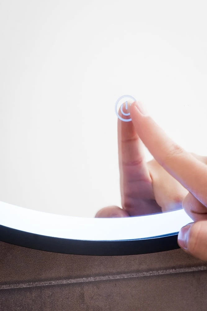 James Martin Vanities 24 in. Round LED Mirror in Matte Black 2 James Martin Vanities 24 in. Round LED Mirror in Matte Black - Image 2