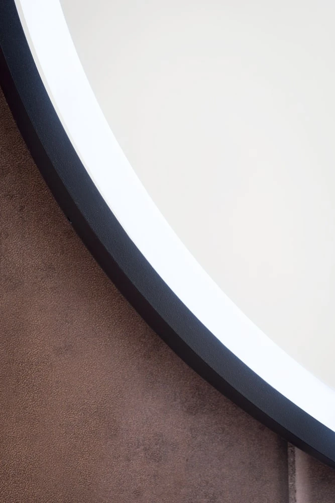 James Martin Vanities 24 in. Round LED Mirror in Matte Black 3 James Martin Vanities 24 in. Round LED Mirror in Matte Black - Image 3