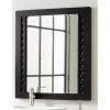 Signature Hardware Thorton 30 in. Mahogany Vanity Mirror in Black