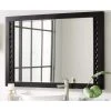 Signature Hardware Thorton 48 in. Mahogany Vanity Mirror in Black