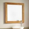 Signature Hardware Wulan 27-5/8 in. Rectangular Mirror in Natural Wood