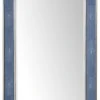 James Martin Vanities Element 28 in. Mirror, Silver with Delft Blue