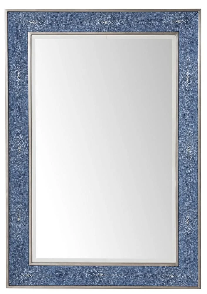 James Martin Vanities Element 28 in. Mirror, Silver with Delft Blue 1 James Martin Vanities Element 28 in. Mirror, Silver with Delft Blue